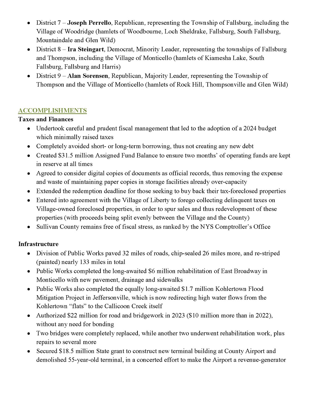 2023 Legislature Accomplishments - Page 2