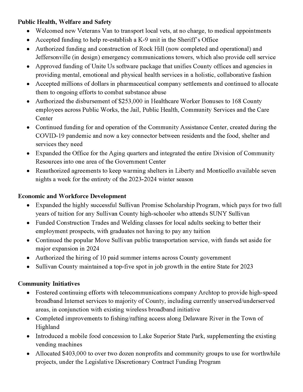 2023 Legislature Accomplishments - Page 3