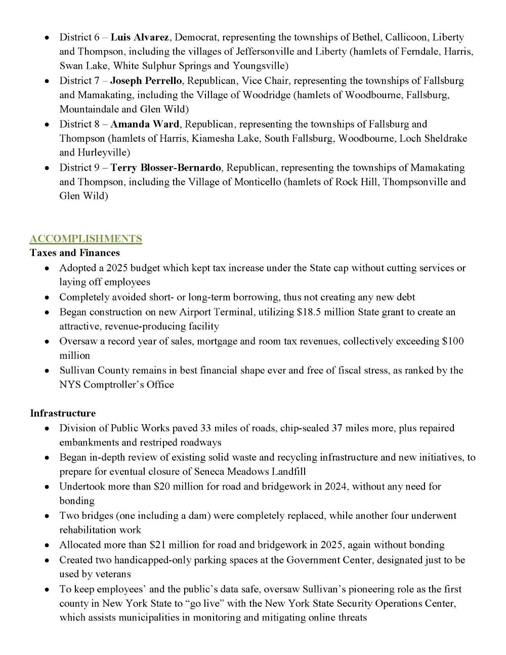 2024 Legislature Accomplishments, Page 2