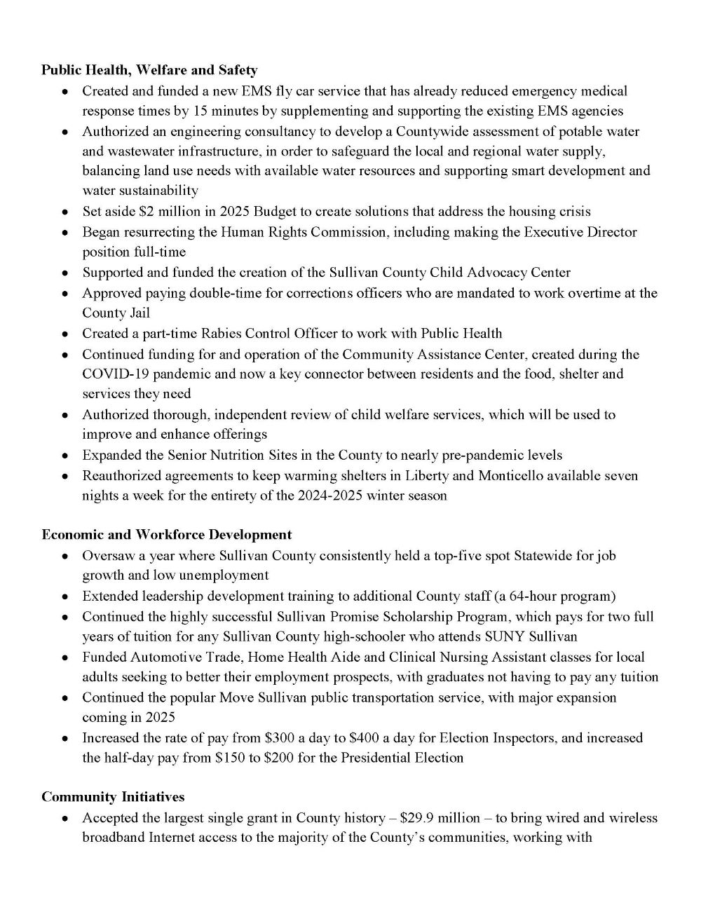 2024 Legislature Accomplishments, Page 3