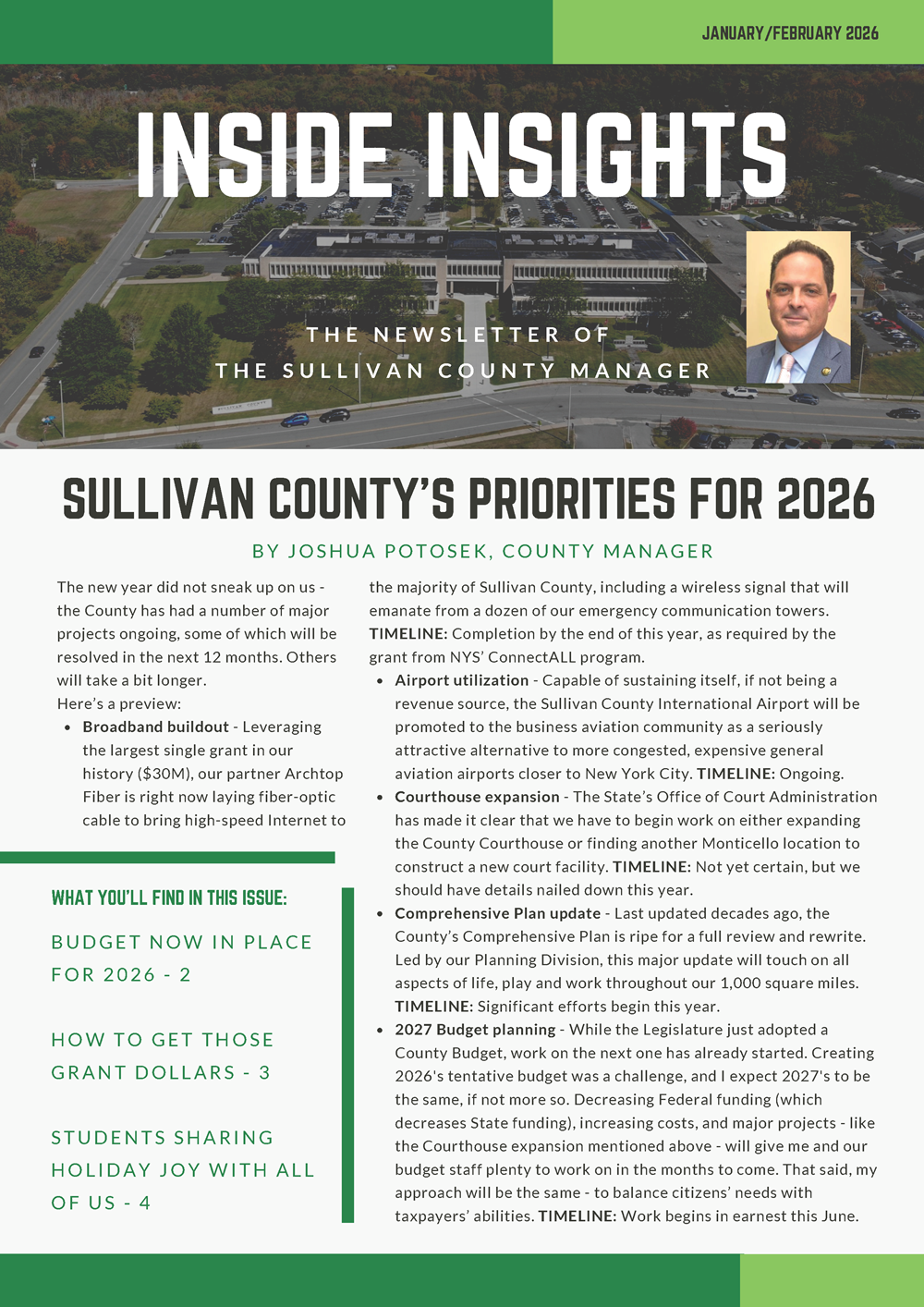 County Manager's Newsletter