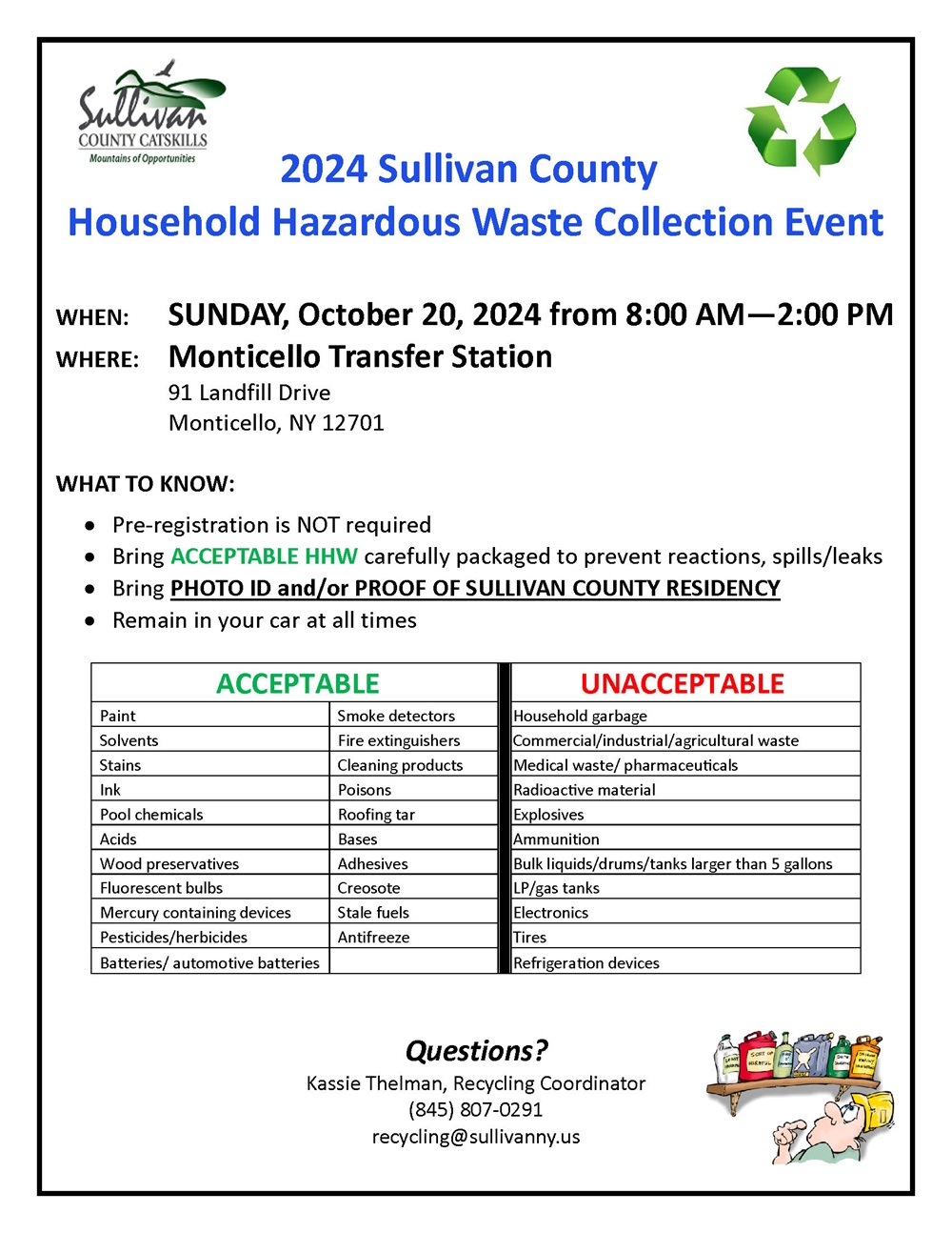 2024 Household Hazardous Waste Day