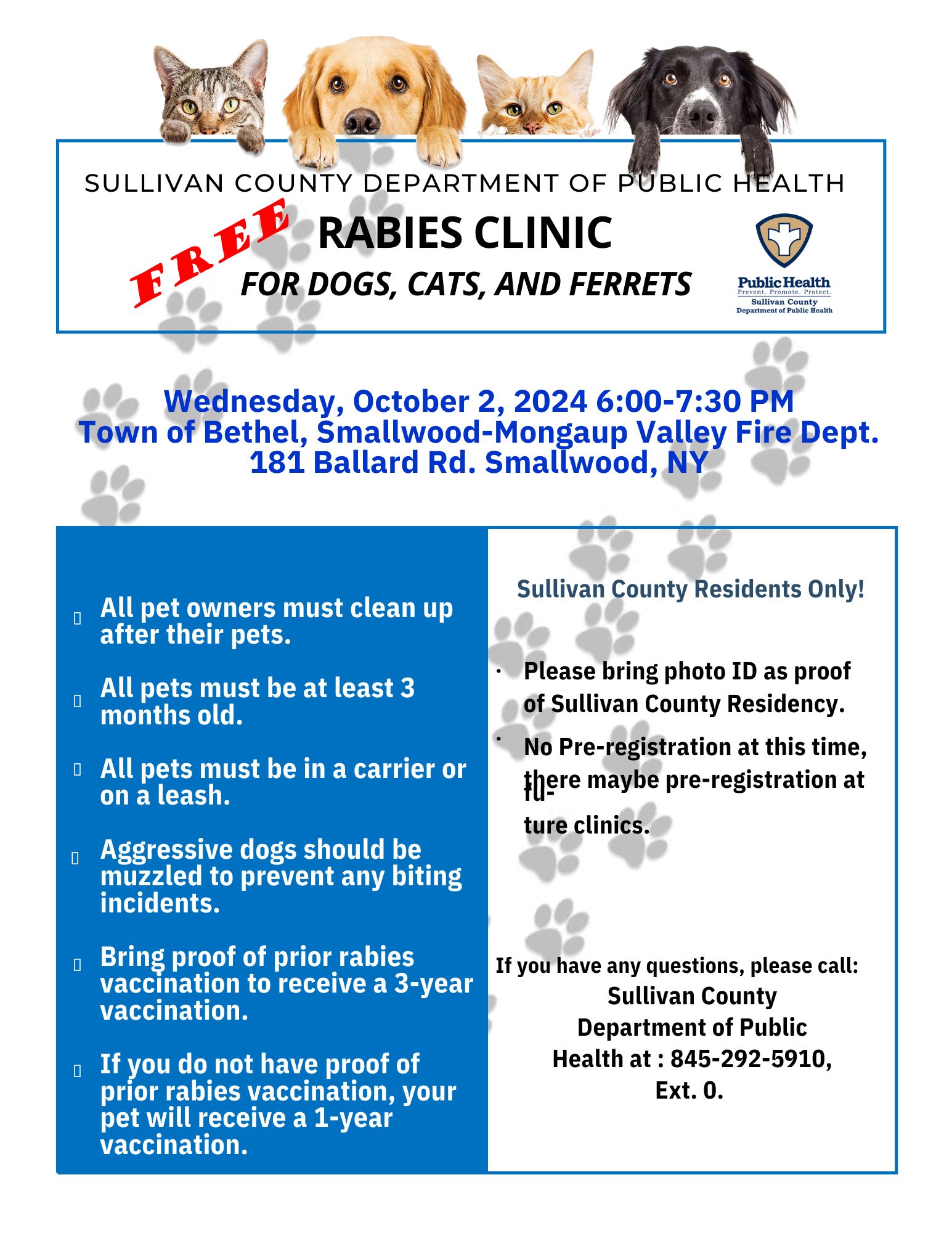 October 2024 Rabies Clinic