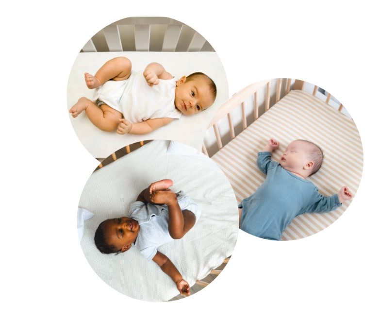 Babies sleeping on their backs
