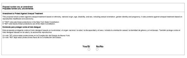 2024 Sample Ballot for Bethel, Cochecton, Forestburgh, Thompson and Tusten - Proposition