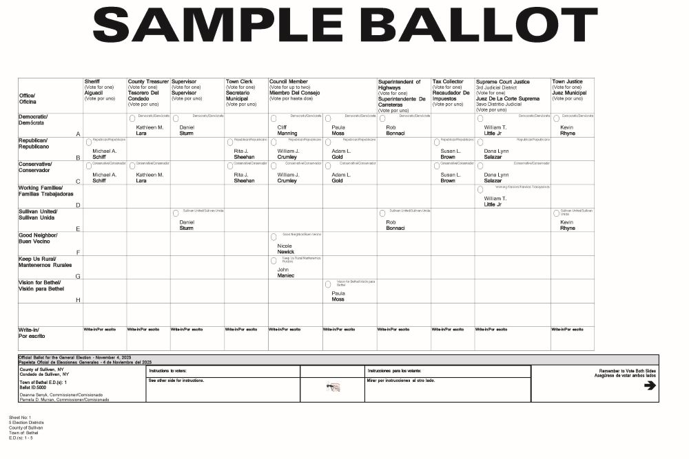 Bethel Sample Ballot - Page 1