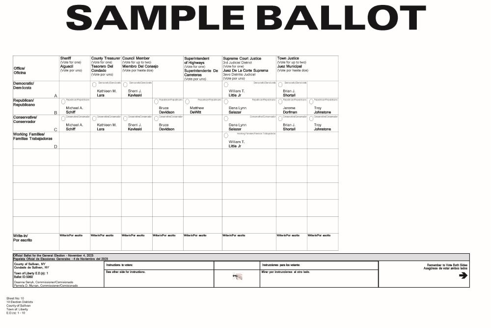 Liberty Sample Ballot - Page 1