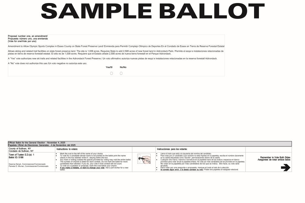 Tusten Sample Ballot - Page 2
