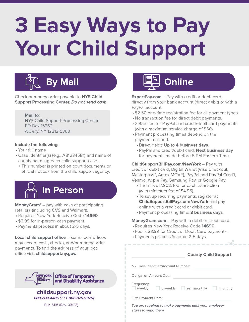 Three Ways to Pay - ENGLISH