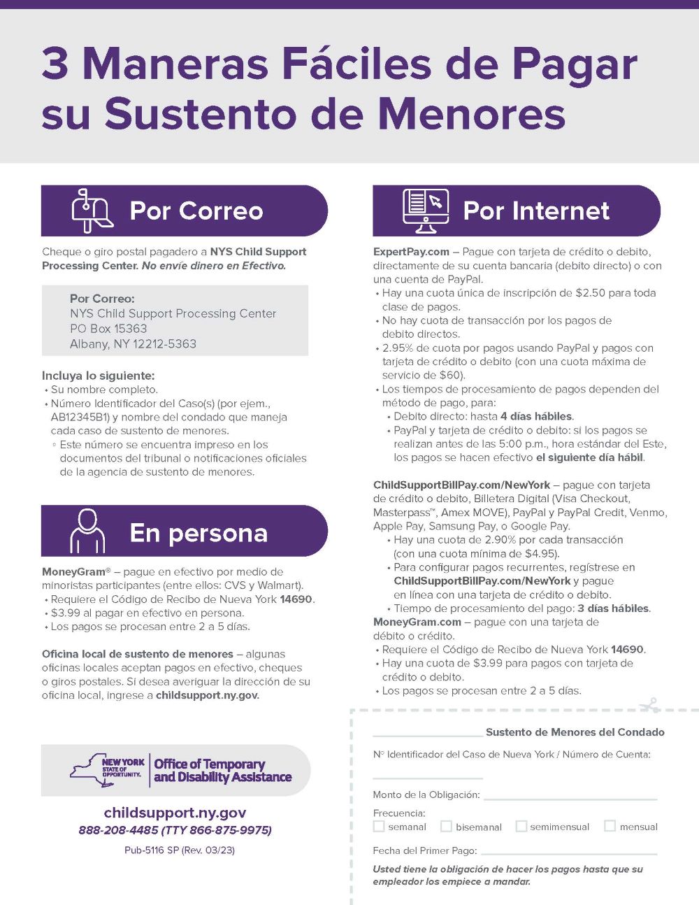 Three Ways to Pay - ESPANOL