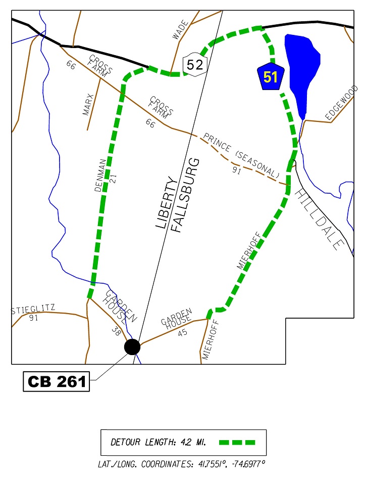 Garden House Road Detour