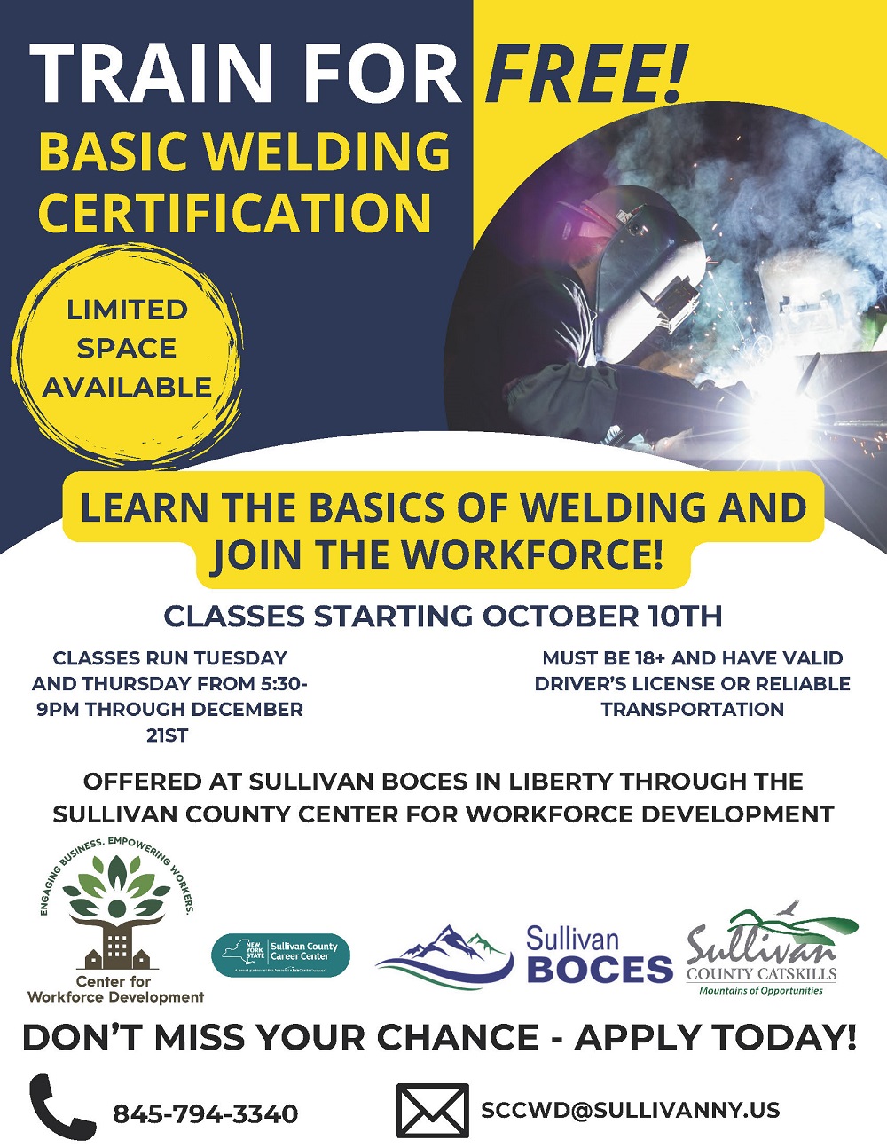 Welding Course Flyer